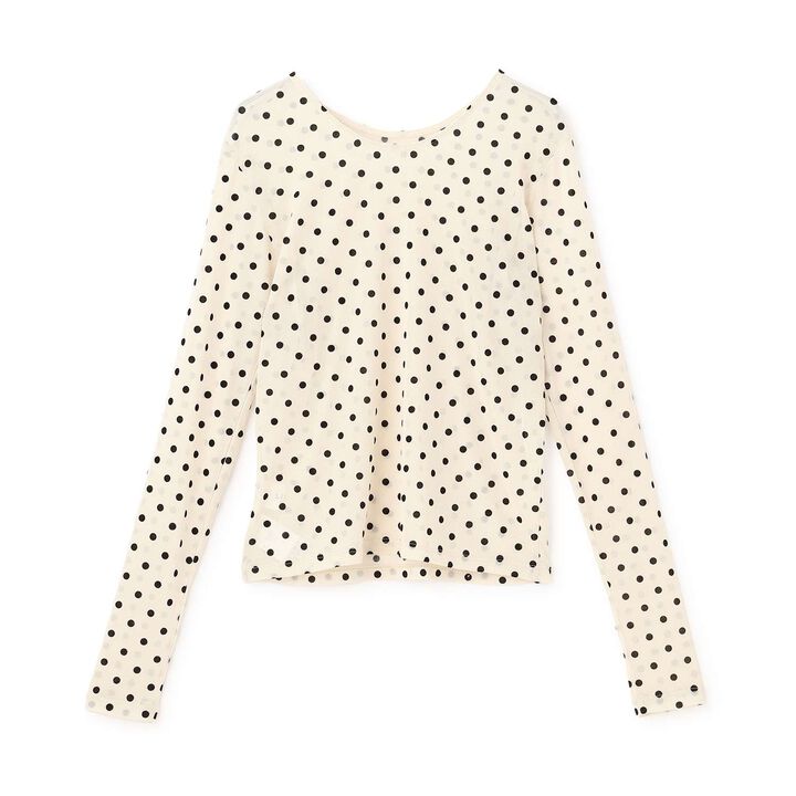 [Formal] 2-Way Sheer Dot Top,Black, medium image number 11