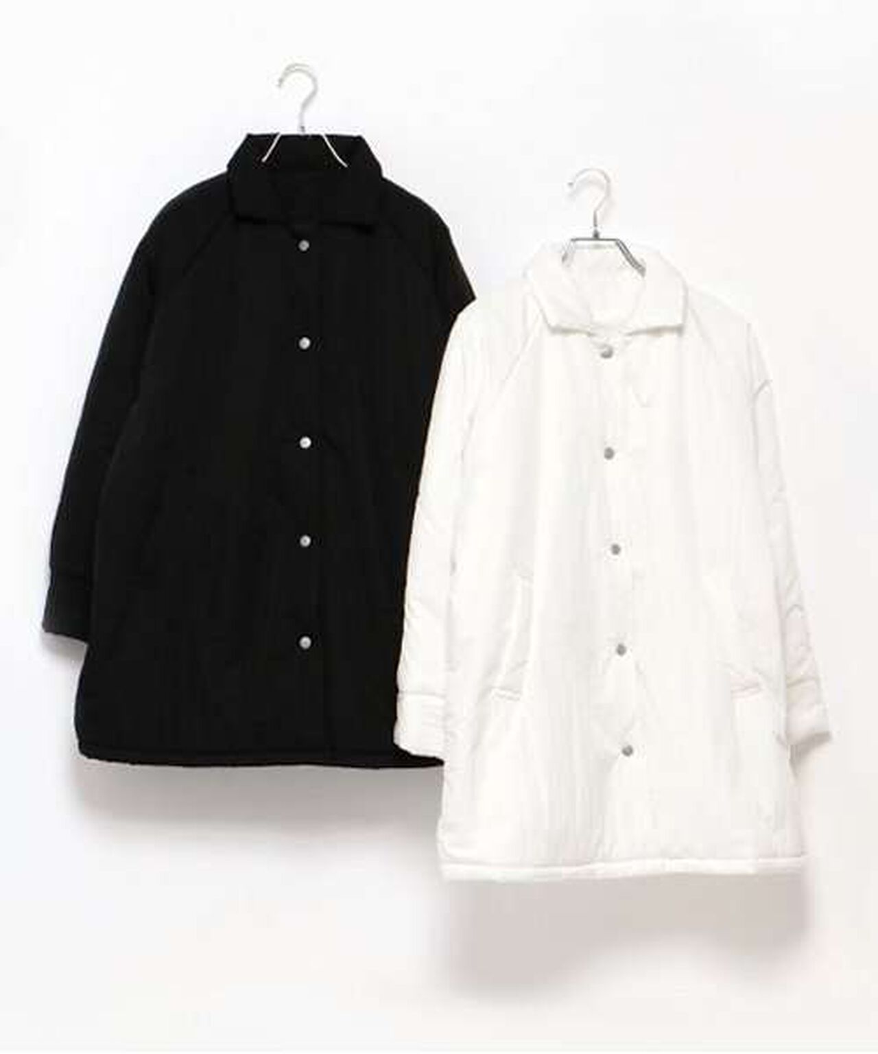 Padded A-Line Coat,Off white, large image number 13