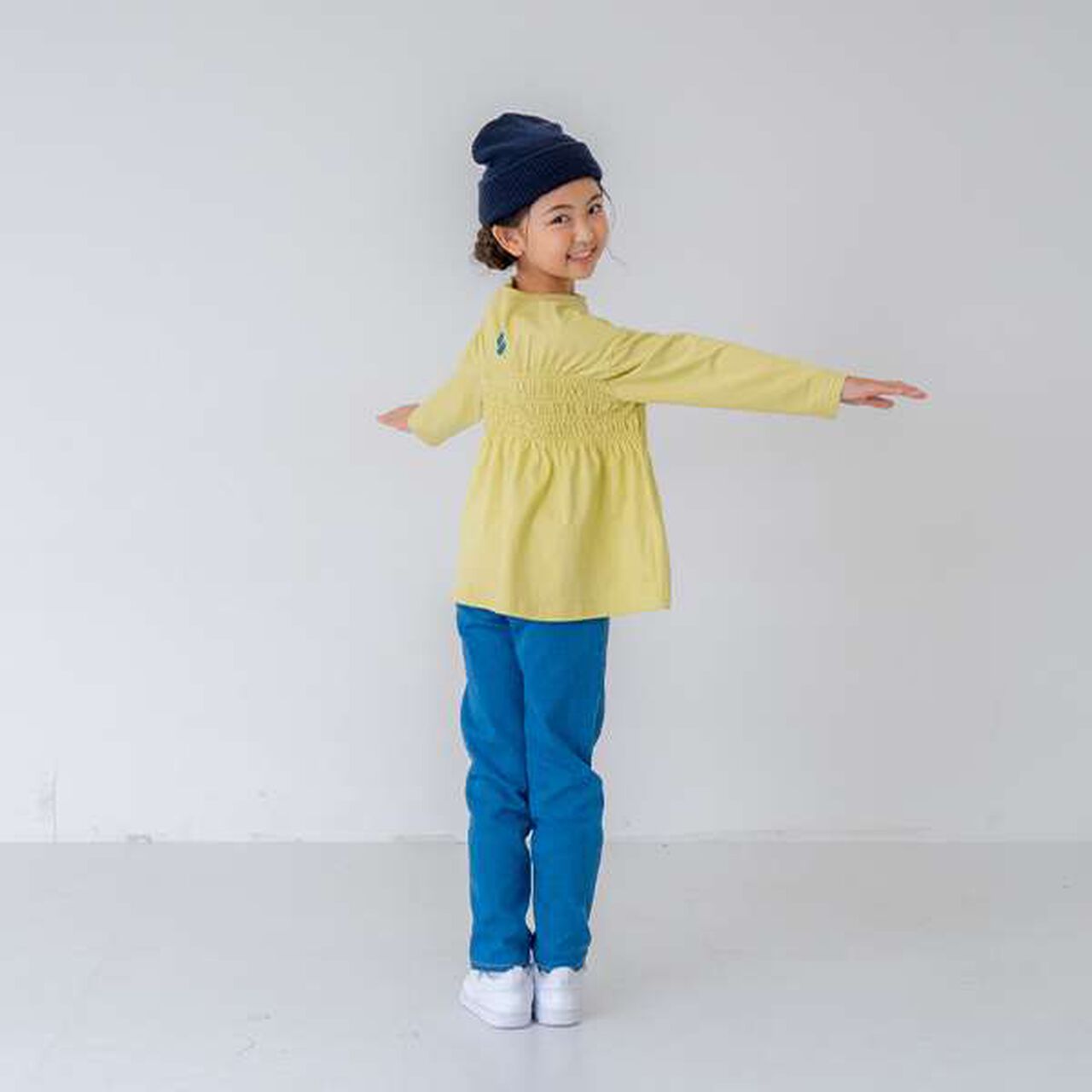 [Link] Team Logo Shirring Long Sleeve T-Shirt,Off white, large image number 17