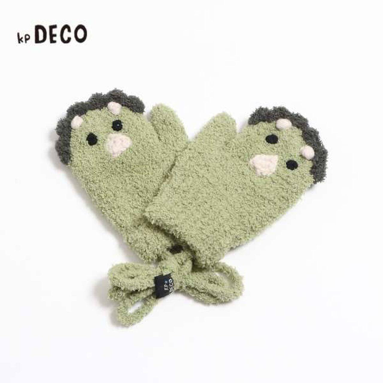 KP Deco Dinosaur Motif Mittens (S),Green, large image number 0