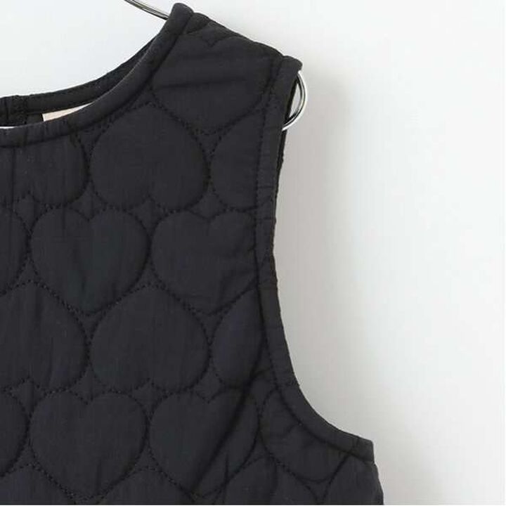 Heart Quilted Jumper Skirt,Charcoal gray, medium image number 6