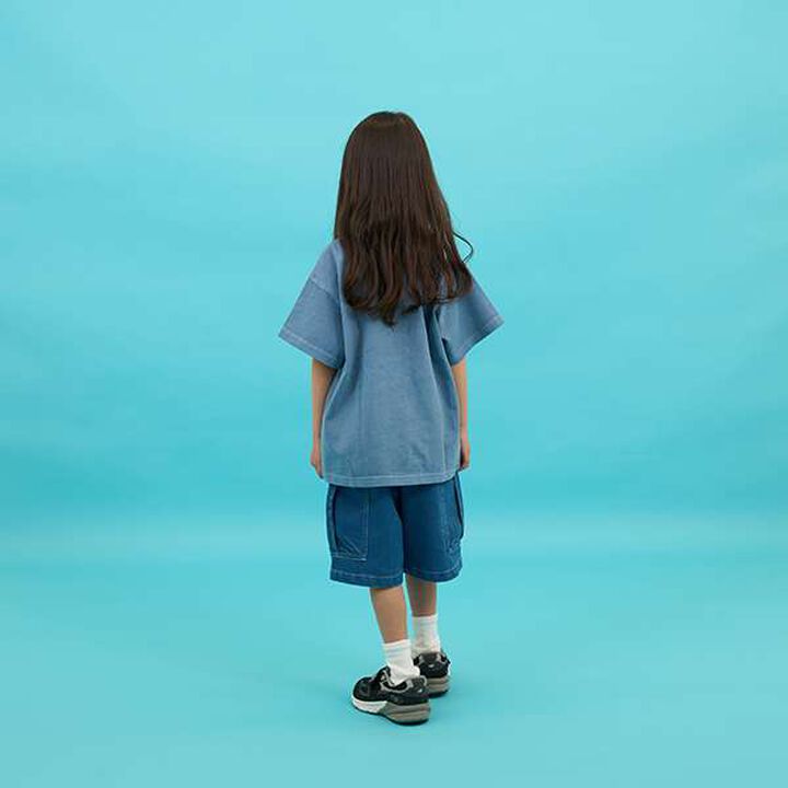 [SKIT0LY] Cool Sensation Denim Half Cargo Pants,Deep blue, medium image number 12