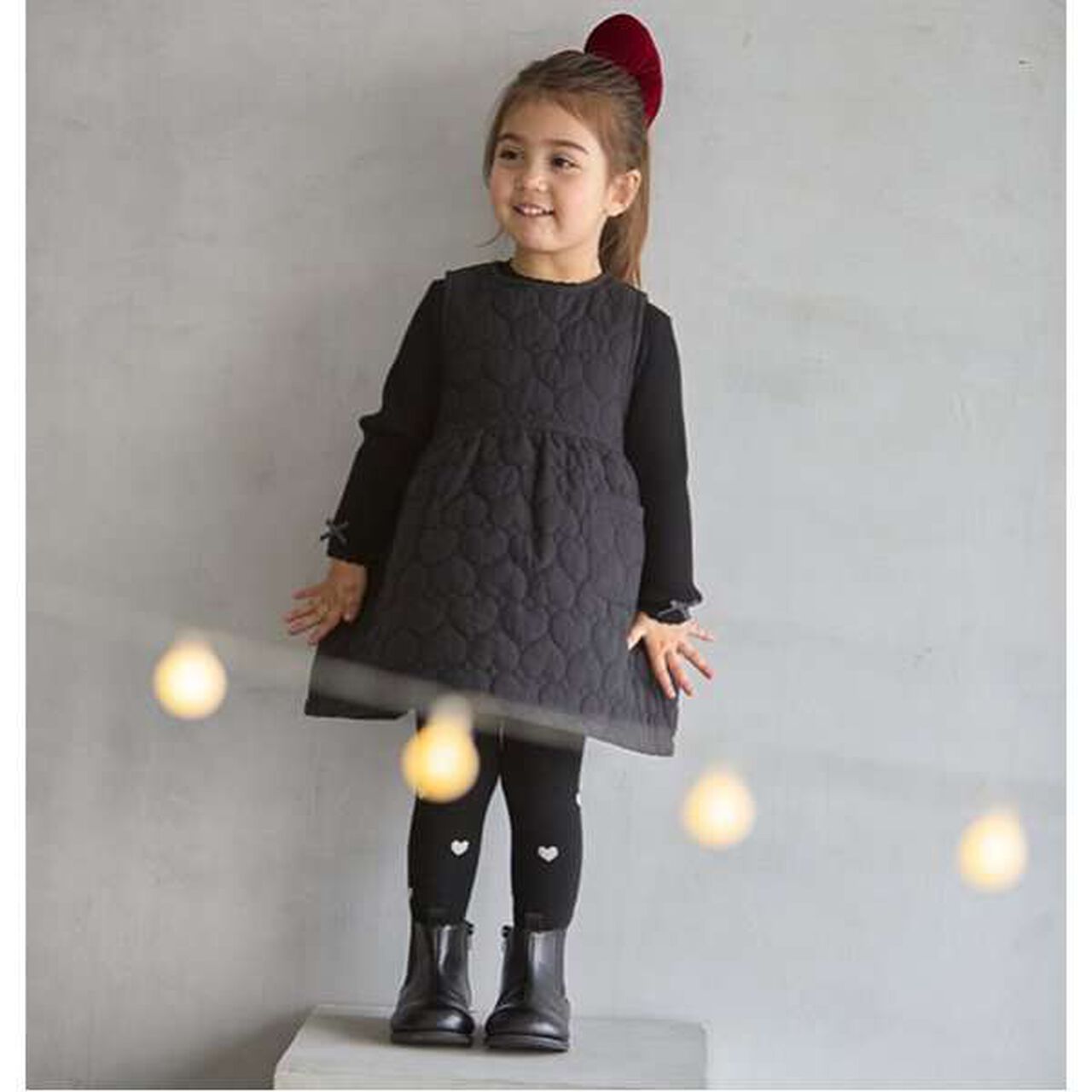 Heart Tights,Black, large image number 6