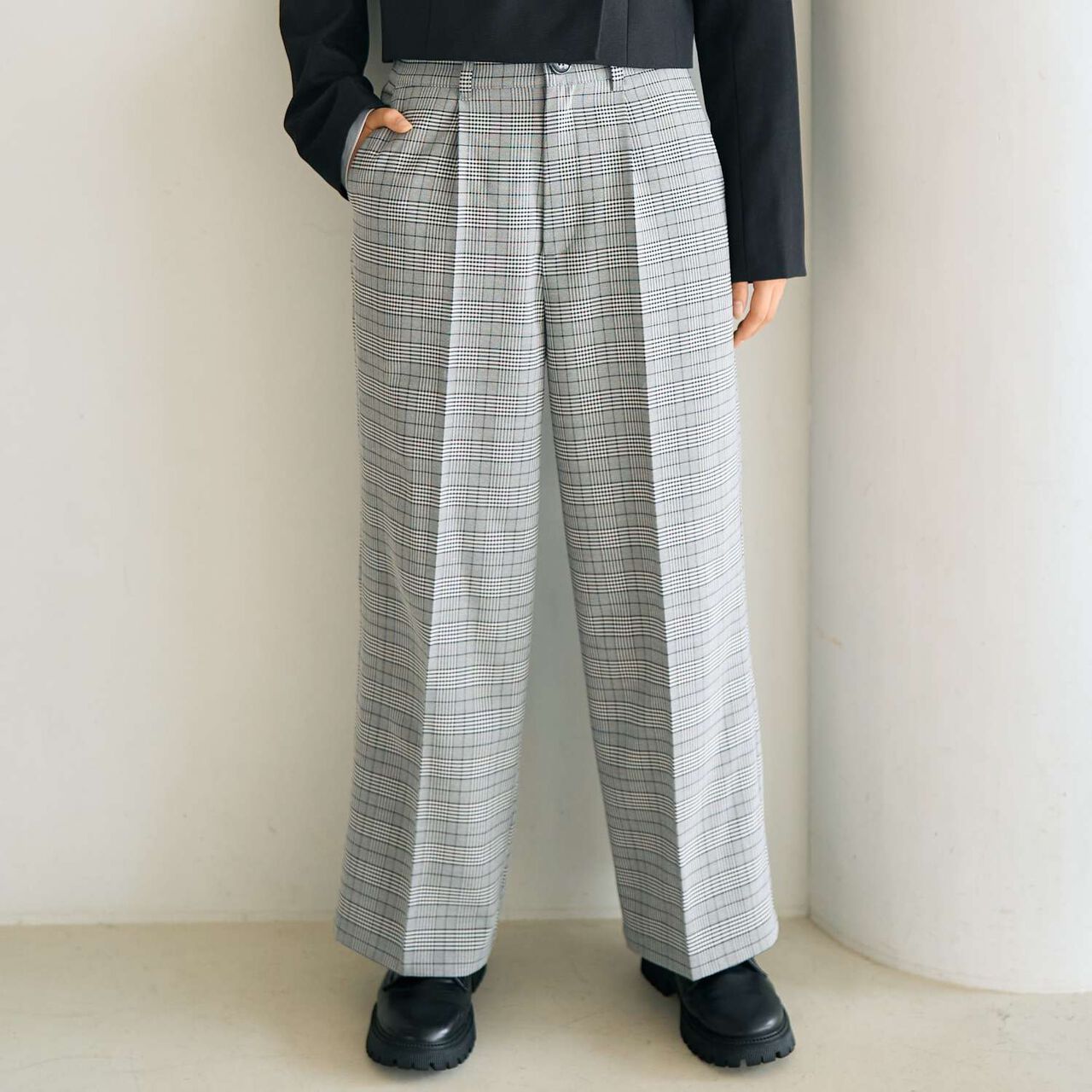 [Graduation Attire] Tuck Wide Pants,Multi color, large image number 0