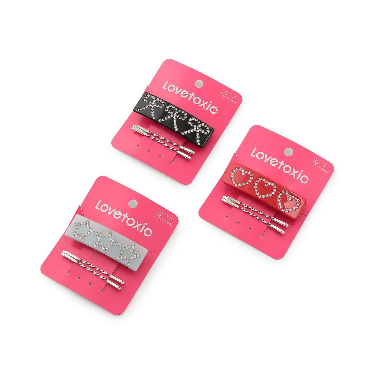 Rhinestone Hair Clip,Red, large image number 3