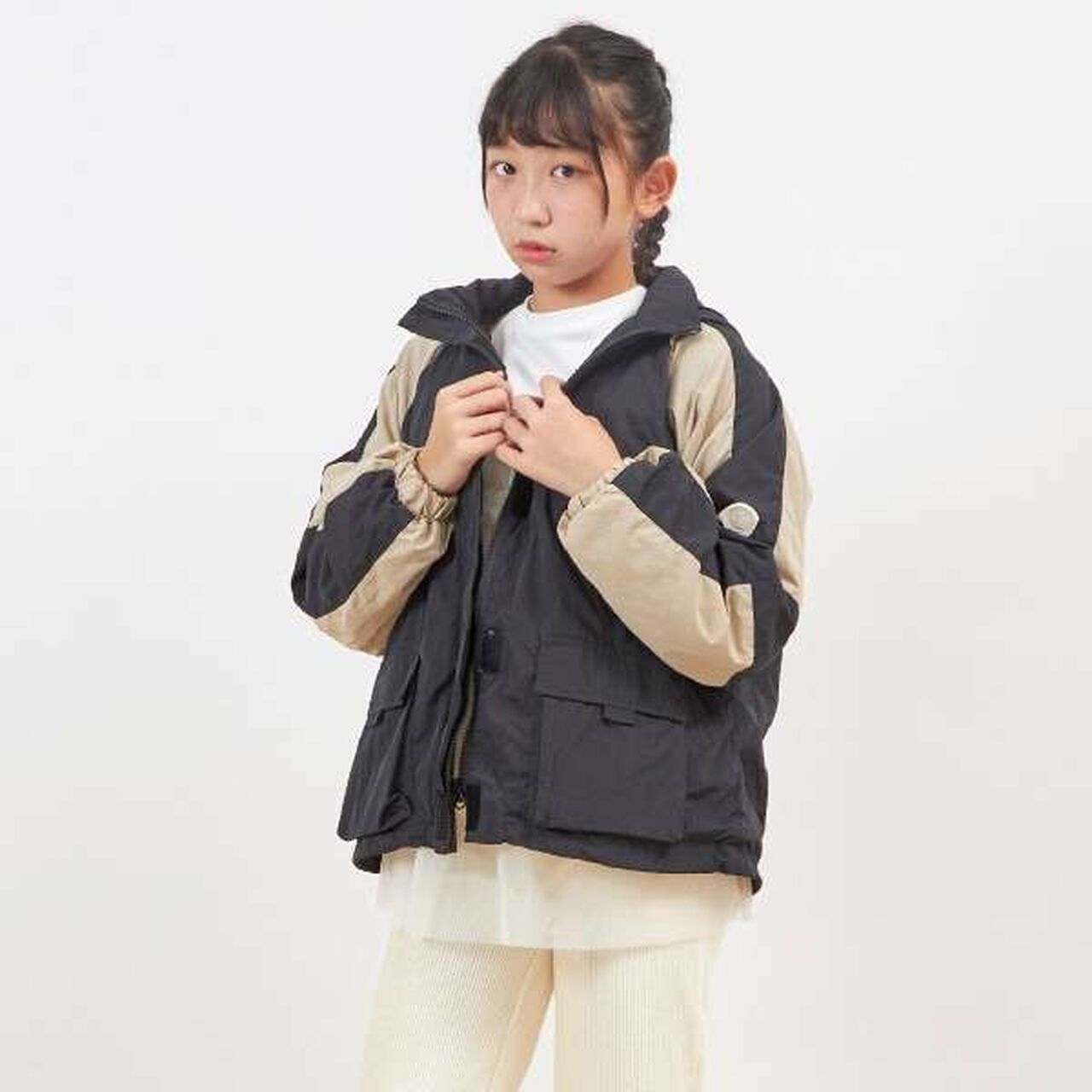 Troislapins Bi-Color Mountain Parka (140-160),Black, large image number 8