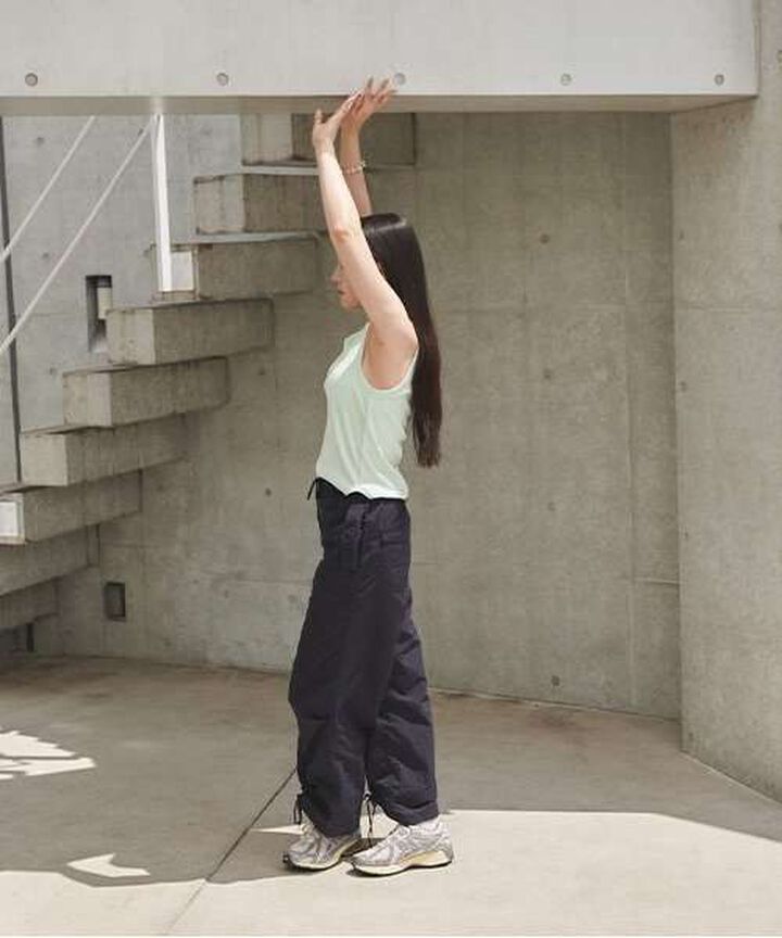 Shirred Wide Pants,Navy, medium image number 12