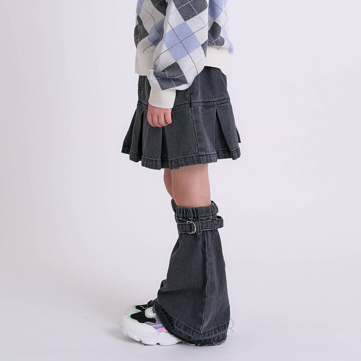 Box Pleat Skirt / Denim,Blue, medium image number 10