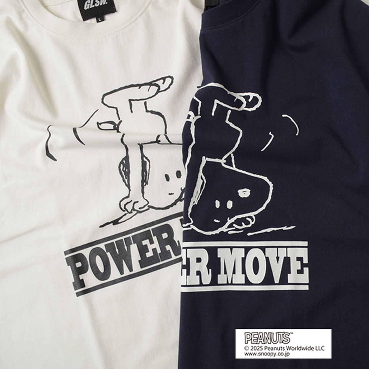 [GLSW.] [PEANUTS] Snoopy Power Move Front Print T-Shirt,White, large image number 12