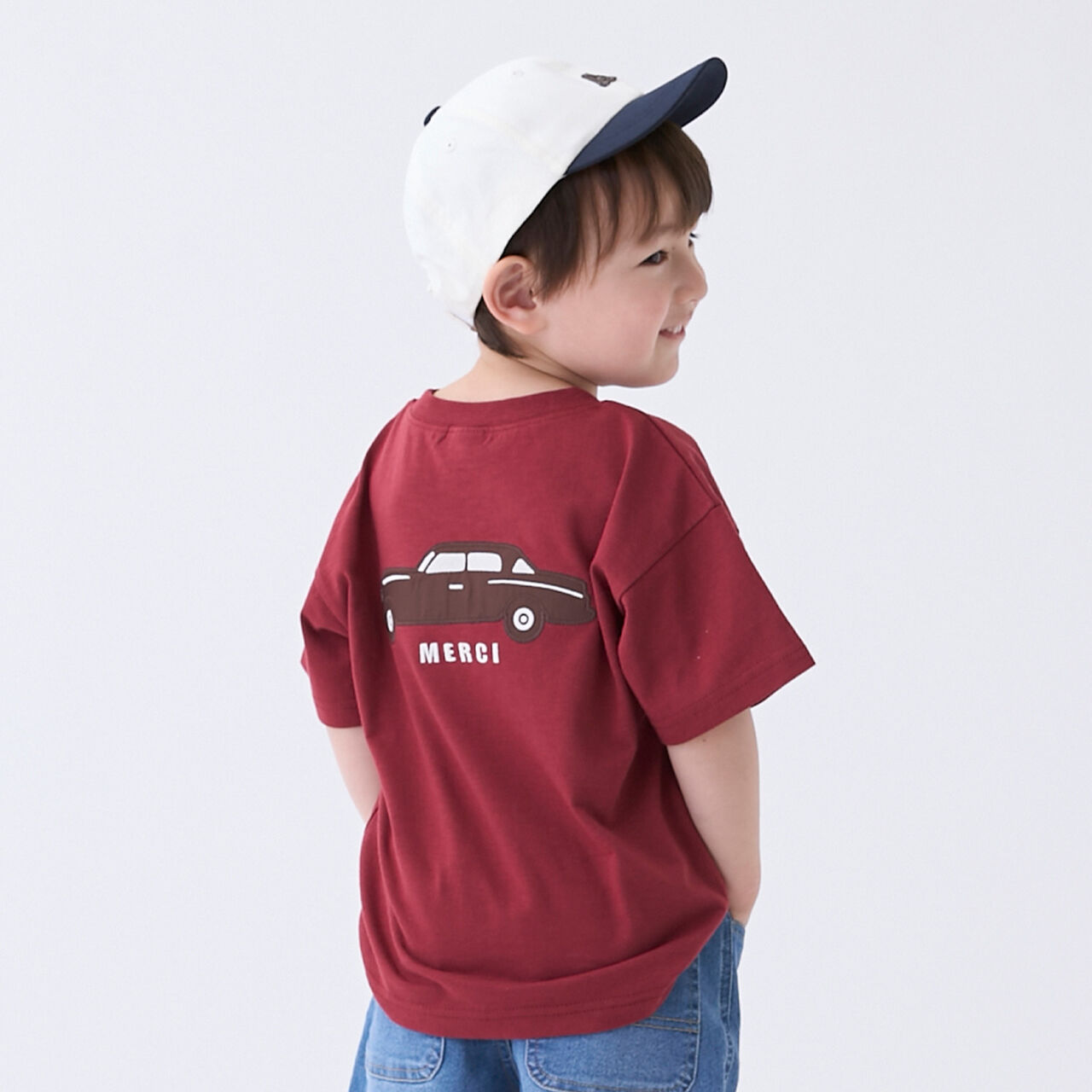 [Cool Touch] Back Appliqu&eacute; Short Sleeve T-Shirt,Beige, large image number 1