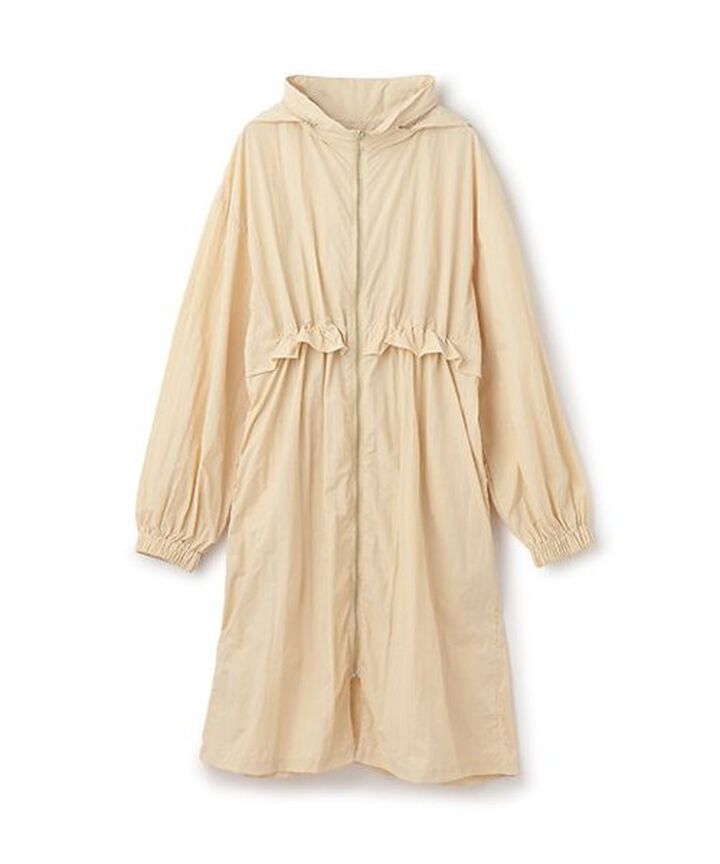 Drawstring Long Coat,Black, medium image number 7