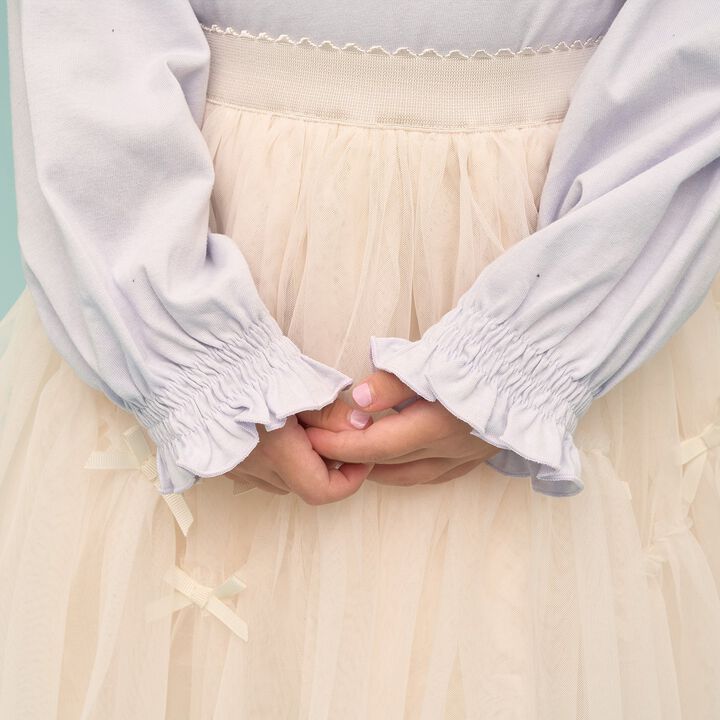 [Quick-Dry UV Non-Crumbling] Muteki T Logo Embroidery Shirred Sleeve Top,Yellow green, medium image number 27