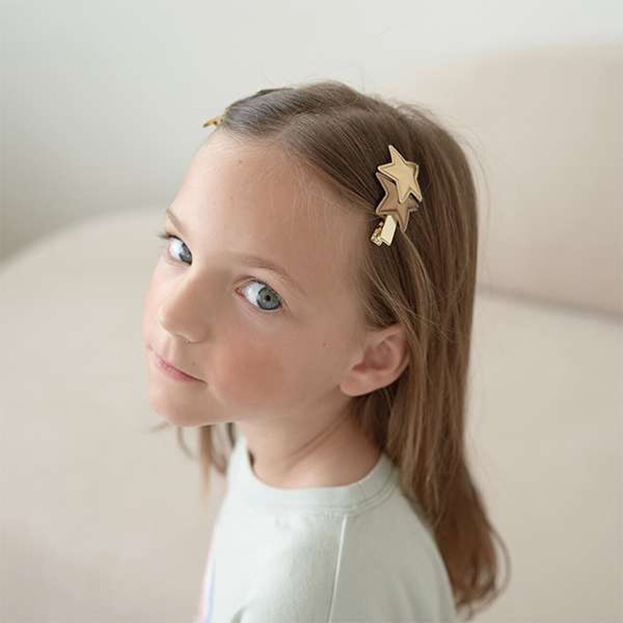 Sparkling Star Hair Clip Set,Silver, large image number 9