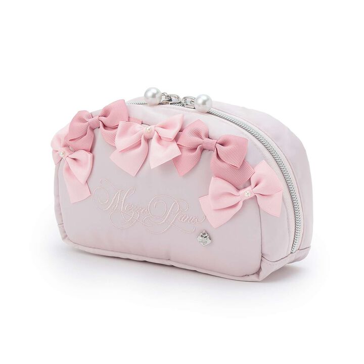 Random Ribbon Satin Pouch,, medium