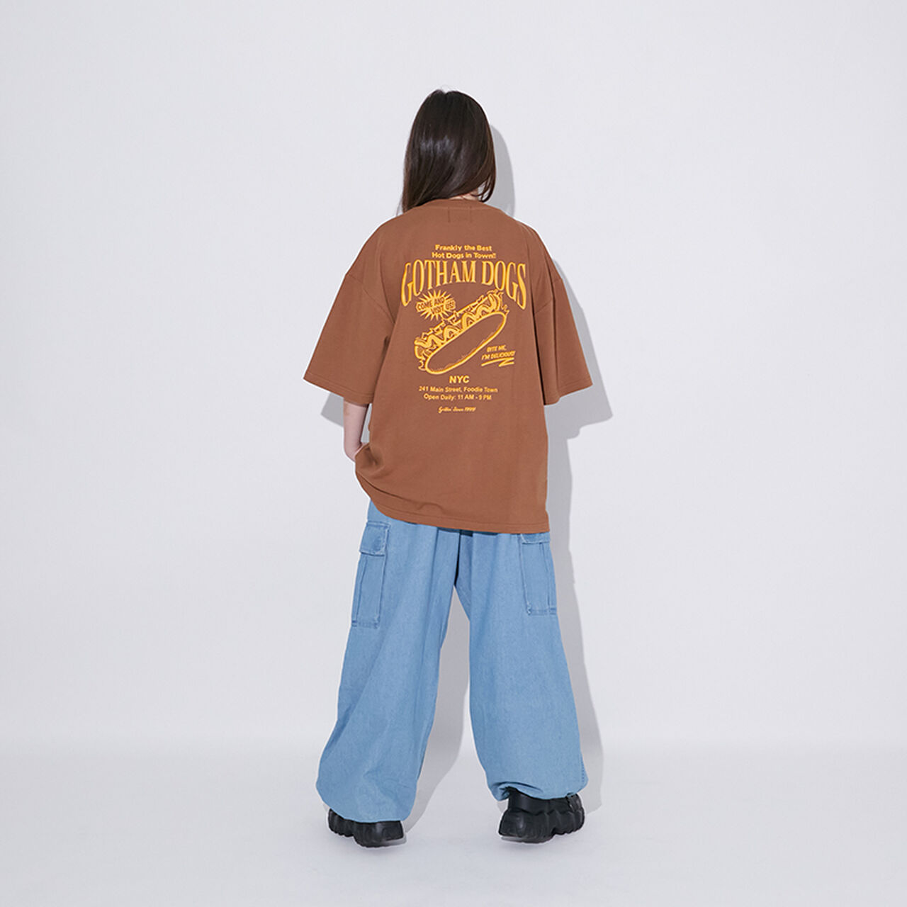 [Cool Touch] High Cool Cotton Hood Print Short Sleeve T-Shirt,Brown, large image number 19