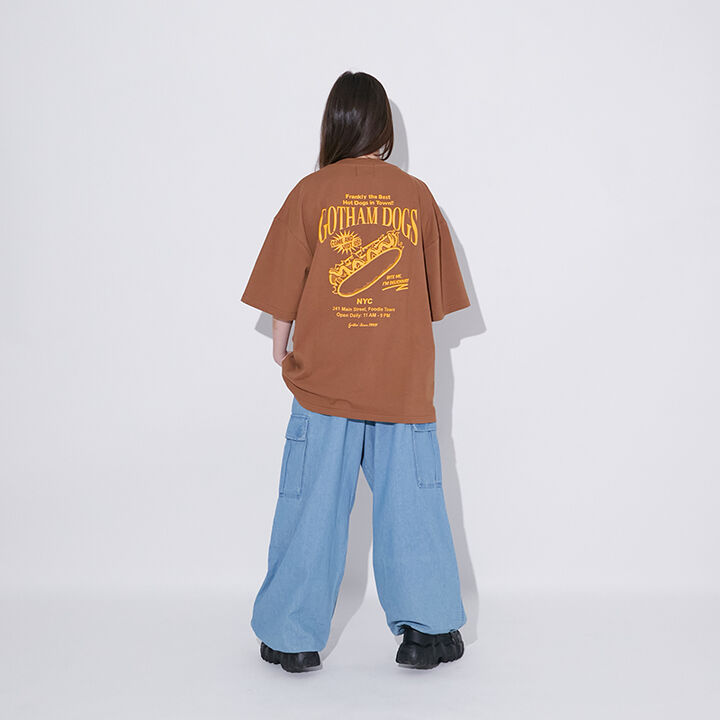 [Cool Touch] High Cool Cotton Hood Print Short Sleeve T-Shirt,Brown, medium image number 19