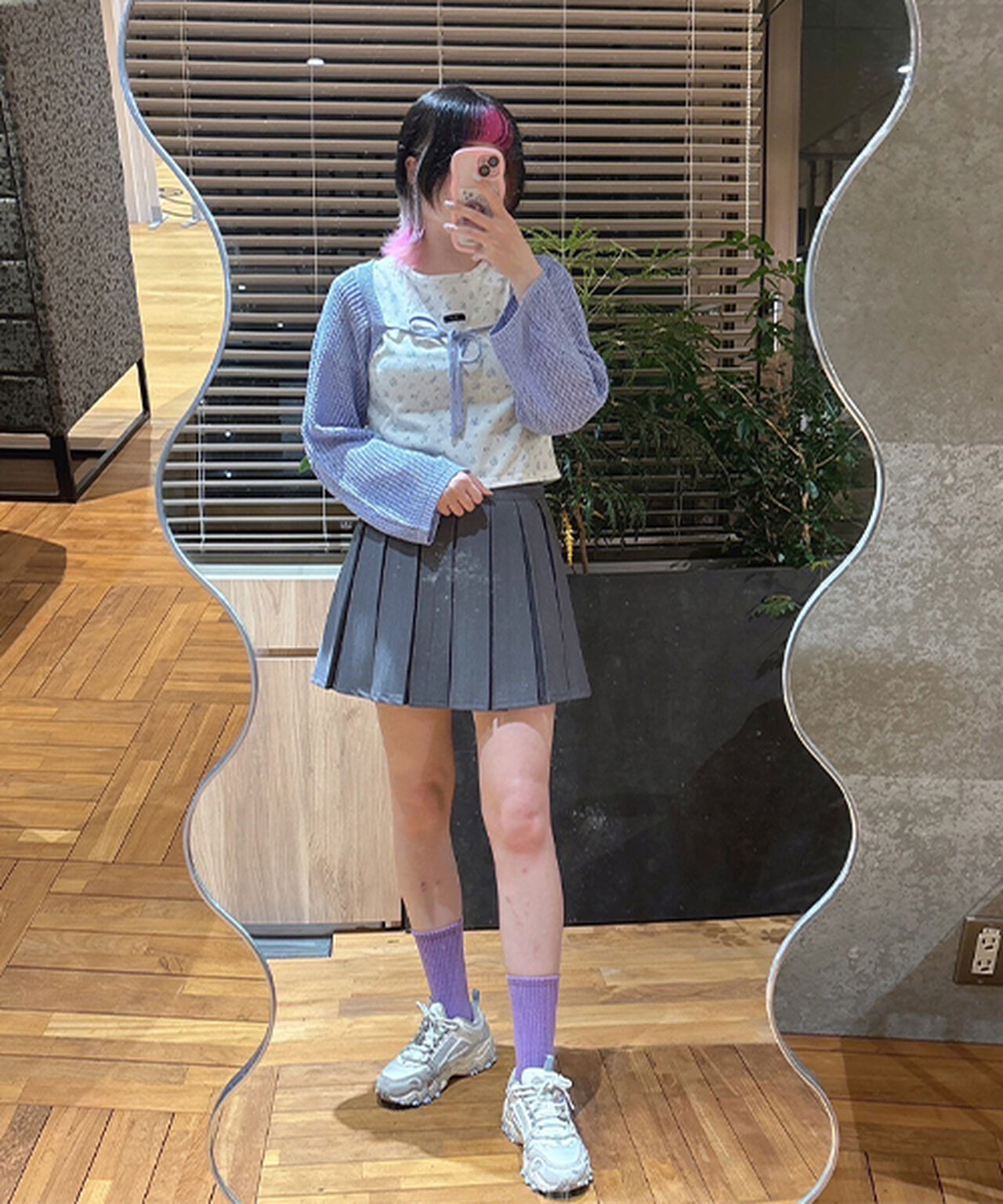 Mesh Ribbon Cardigan,Blue, large image number 10