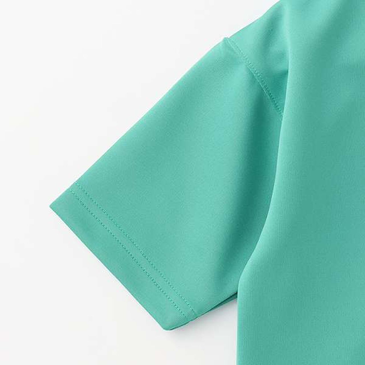 Water-Repellent Ponte Color-Blocked Pocket Big T-Shirt,White, large image number 15