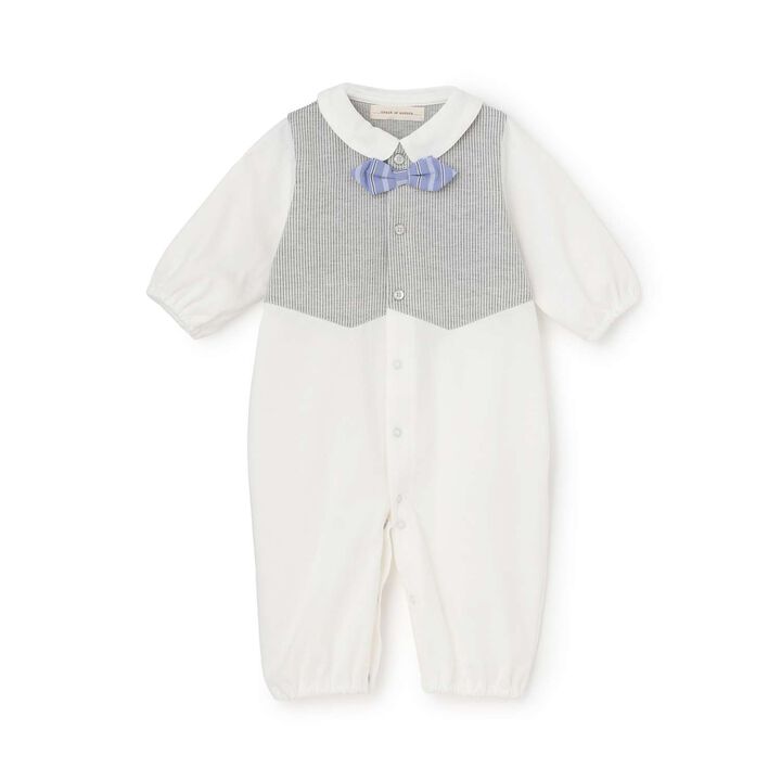 Stripe Vest 2 WAY All-in-One [Made in Japan],Blue, medium image number 2