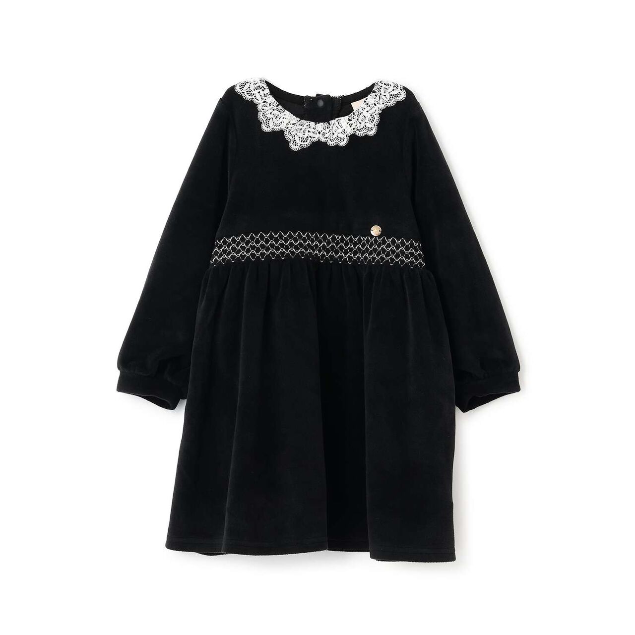 Velour Lace One-Piece Dress,Light pink, large image number 5