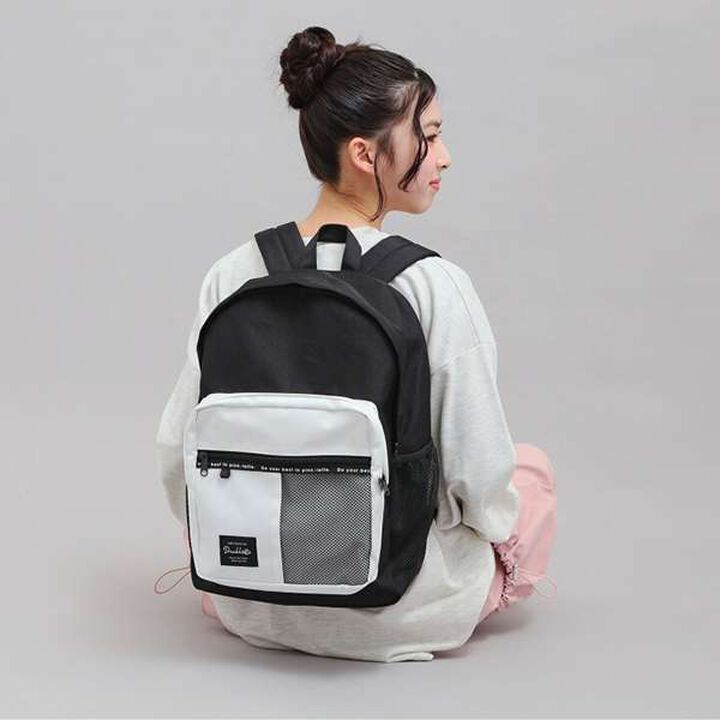 [Approx. 23L] Bi-Color Mesh Backpack,White, medium image number 2