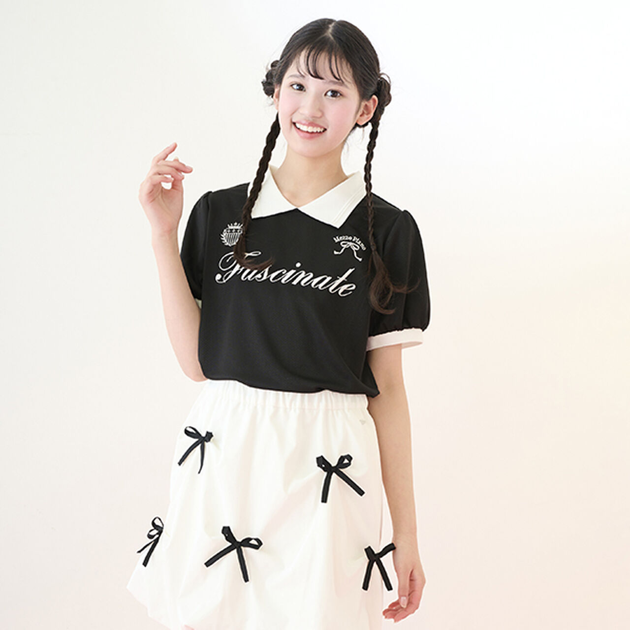 [UV Protection & Cool Touch] Collared Top,Sax blue, large image number 14