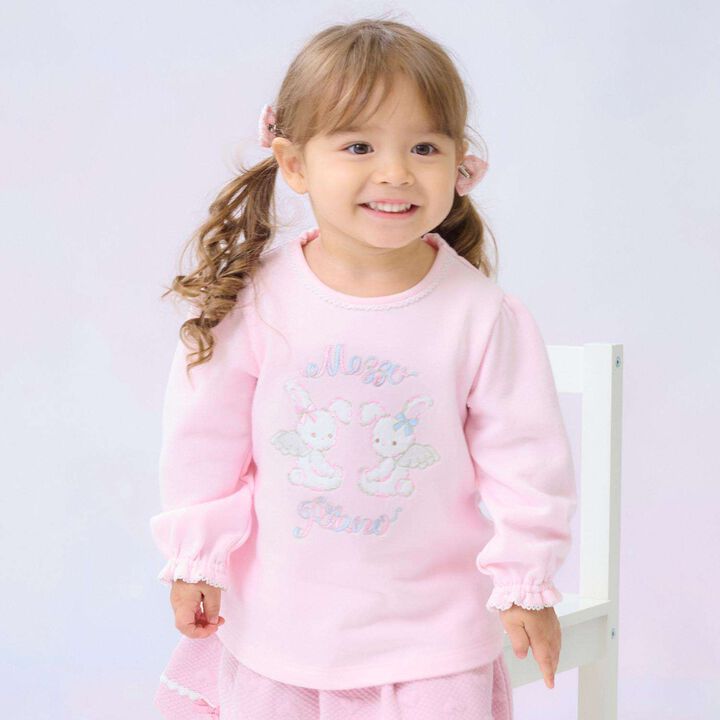 Angel Bunny Embroidery Sweatshirt,, medium