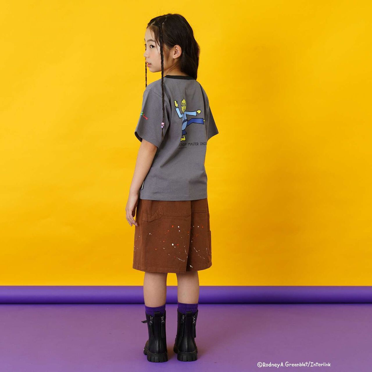 [親子連結款] [PaRappa the Rapper] 撞色羅紋短袖T恤,粉紅色, large image number 10