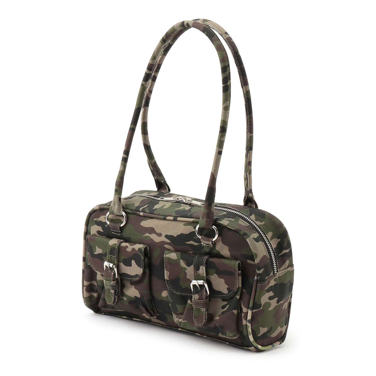 Long Handle Boston Bag,Khaki, large image number 0