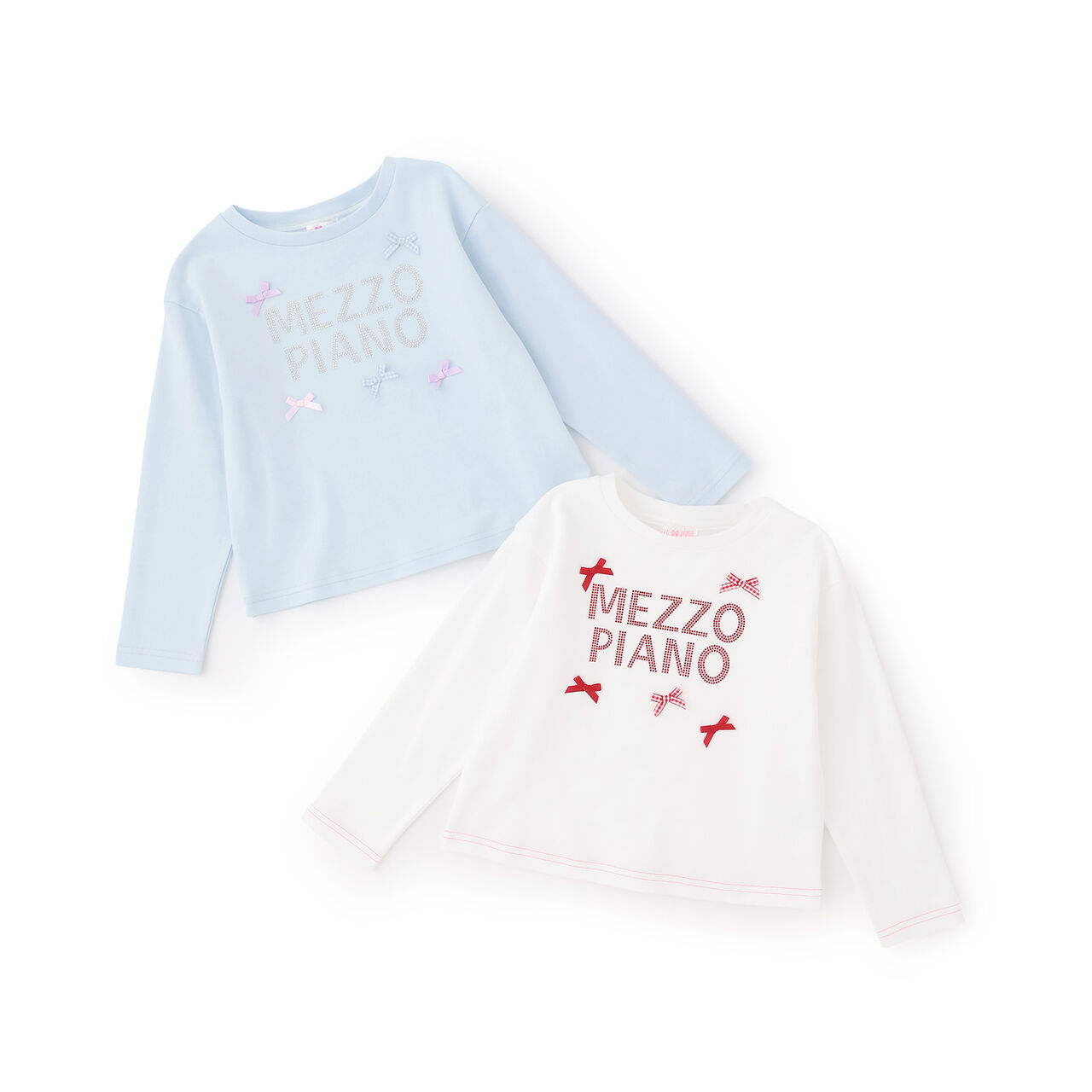 Rhinestone Logo Long-Sleeve T-Shirt,Off white, large image number 8
