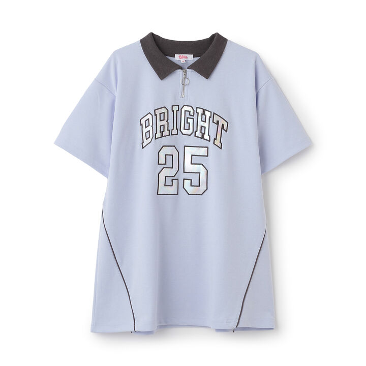 Numbered Half-Zip Ponte One-Piece Dress,Black, medium image number 7