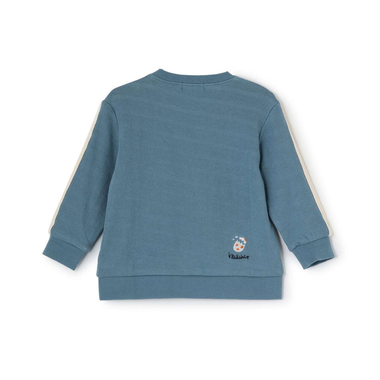 [Restock] Dinosaur Embroidery Sleeve Line Long-Sleeve T-Shirt,Gray, large image number 1