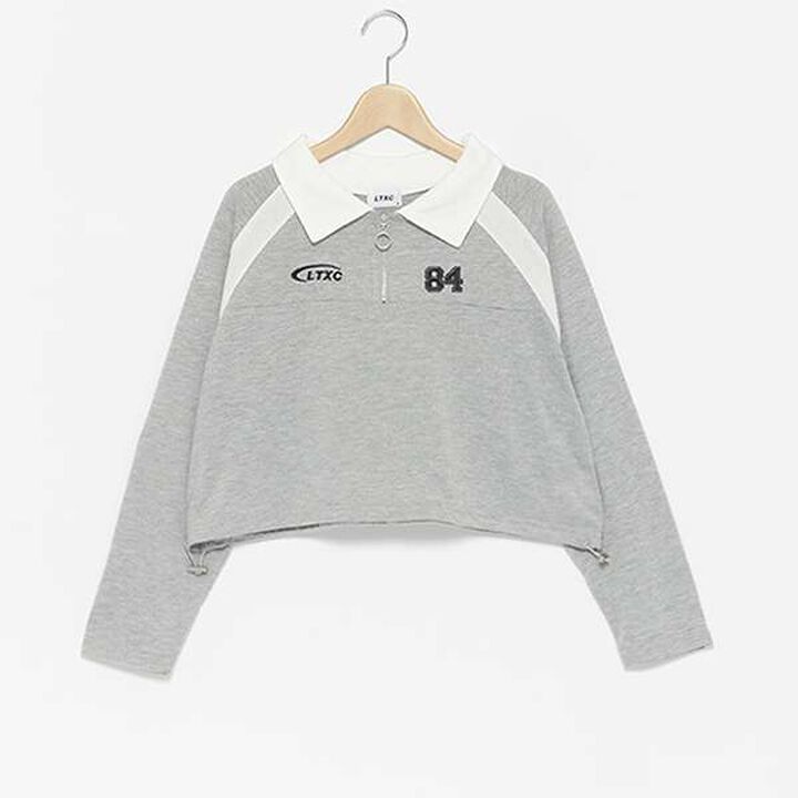 LTXC - Half-Zip Long-Sleeve T-Shirt,Off white, medium image number 10