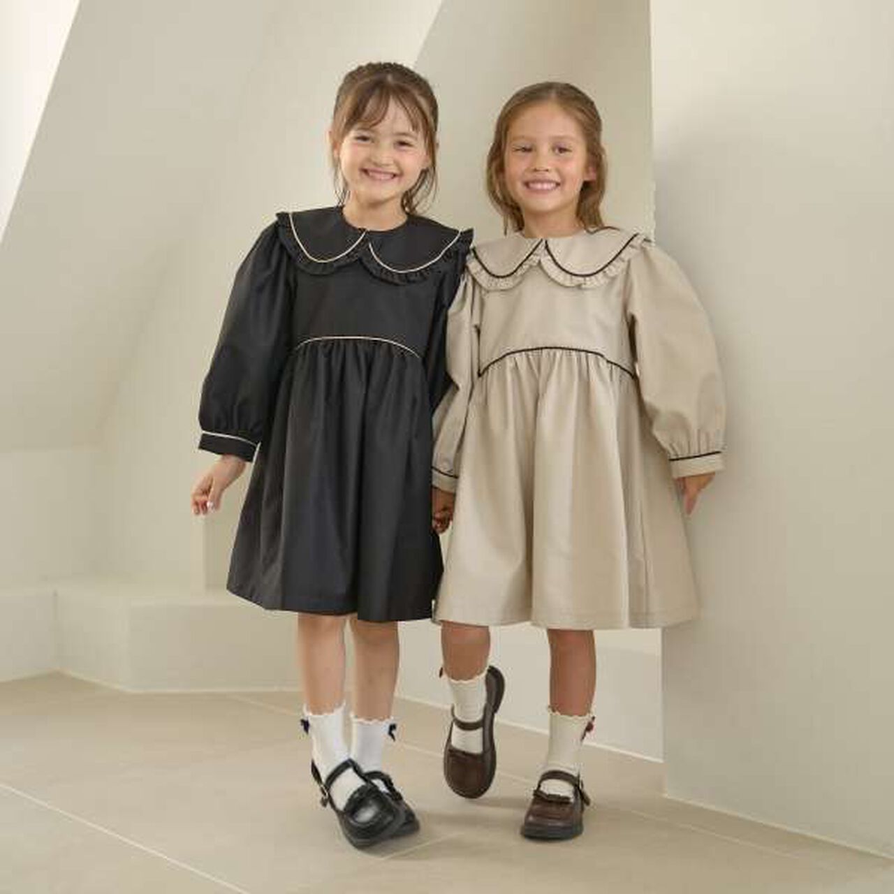 Removable Collar Occasion One-Piece Dress,Gray, large image number 11