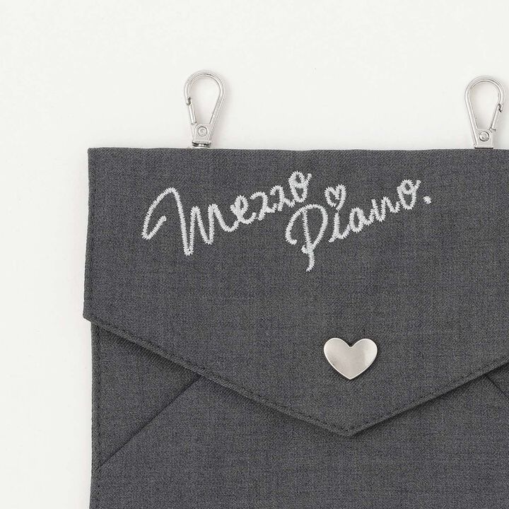 3-Tier Pleated Skirt-Pants with Letter Pouch,Gray, medium image number 11