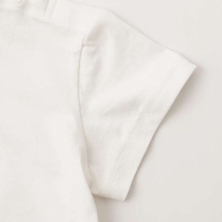 Dinosaur Appliqué Short Sleeve T-Shirt Outfit Set,Off white, medium image number 13