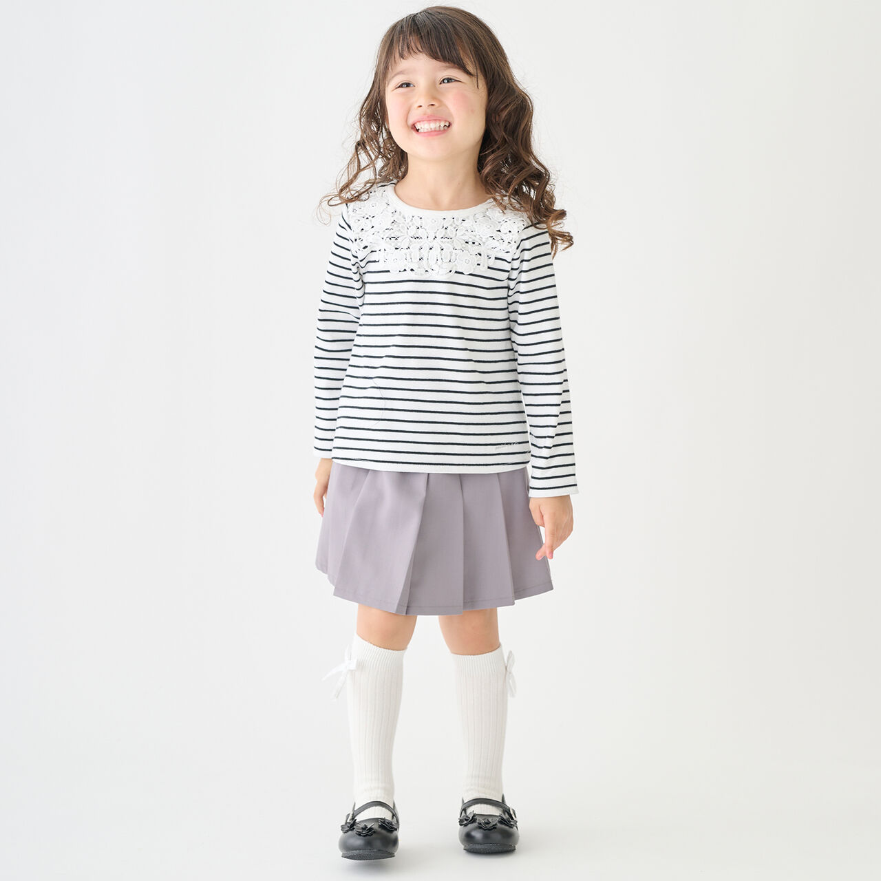 Pleated Skirt-Pants,Beige, large image number 3