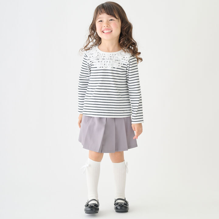 Pleated Skirt-Pants,Beige, medium image number 3