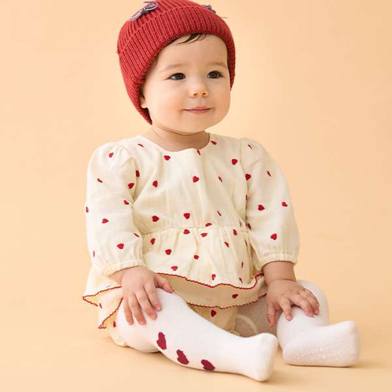 Heart Tights,Ivory, large image number 1