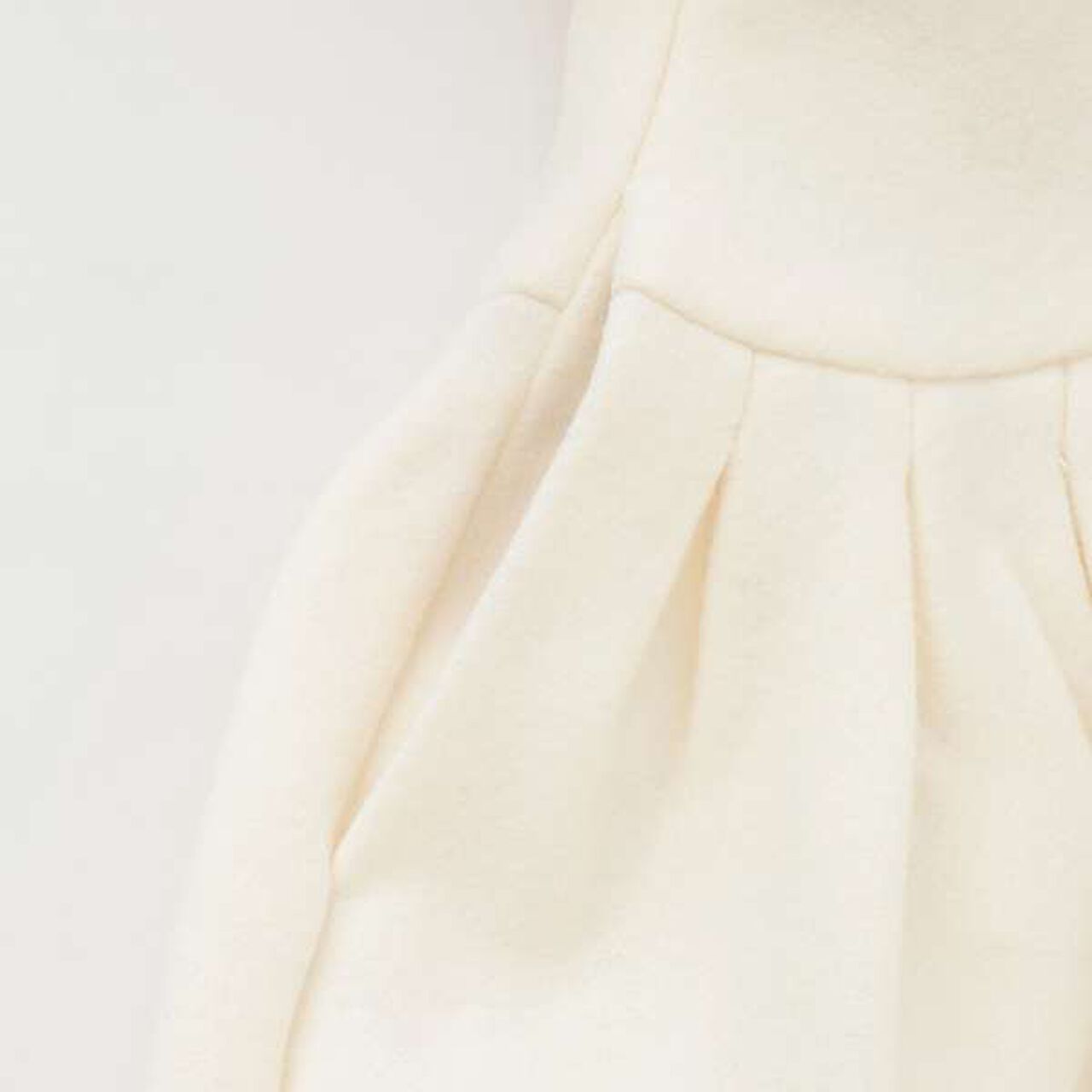 Flower Motif Balloon Coat,Off white, large image number 10