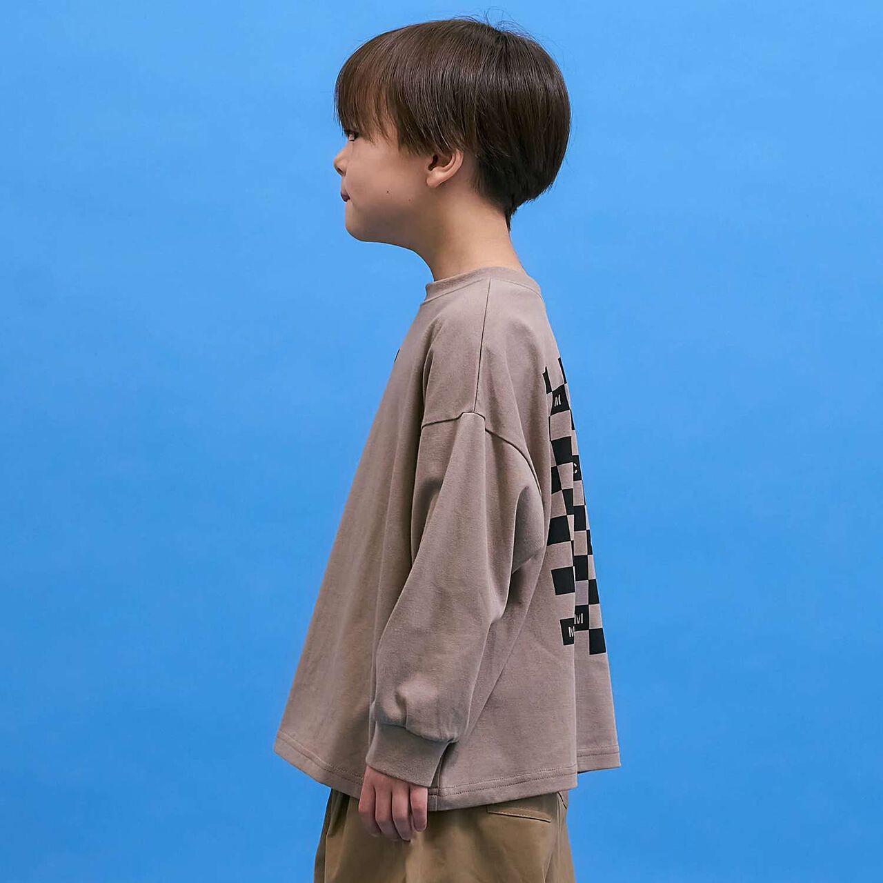 [Anti-Stain & Quick-Dry & Shape Retention] Checker Flag Printed T-Shirt [MNCM],Navy, large image number 19