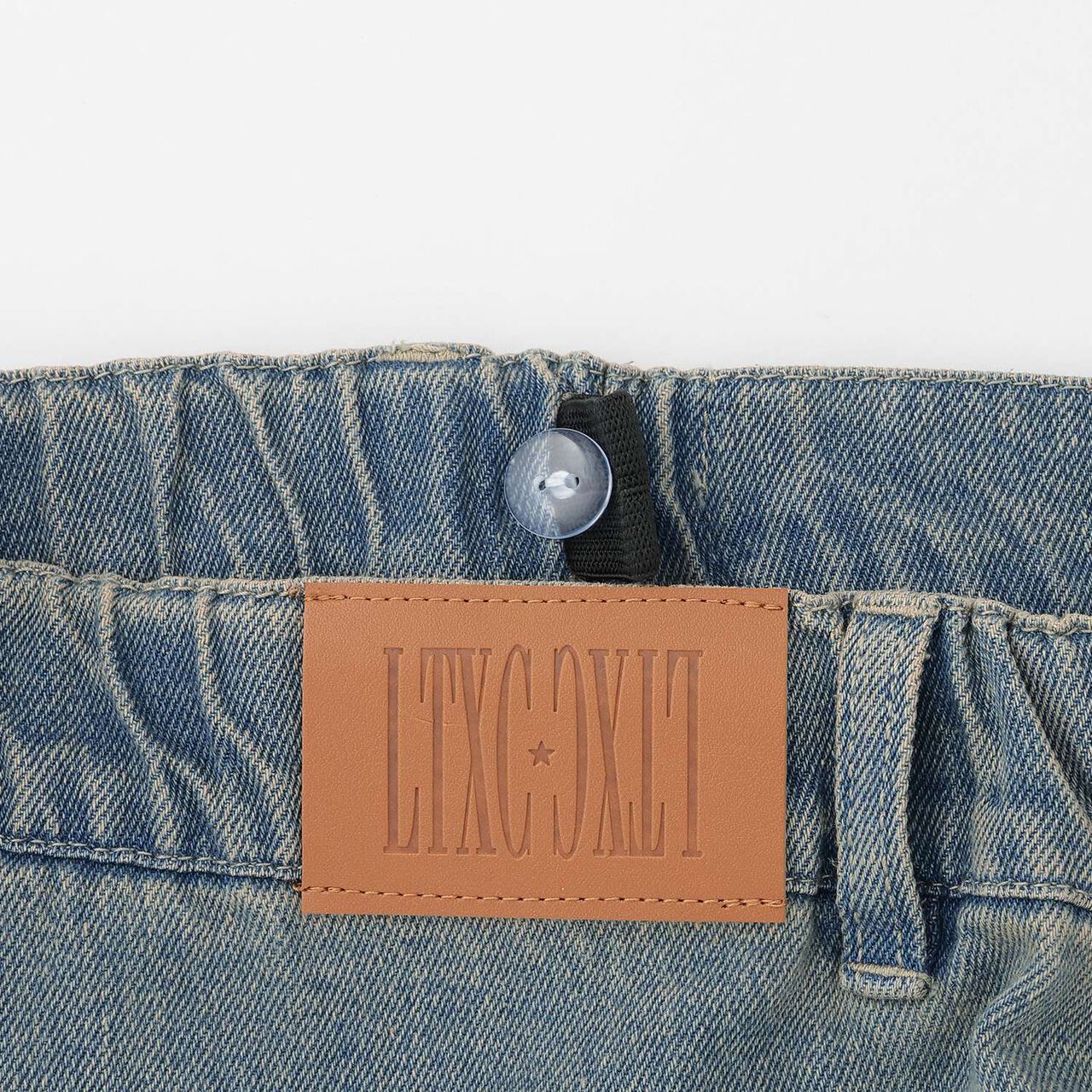 [LTXC] Distressed Denim Wide Pants,Sax blue, large image number 16
