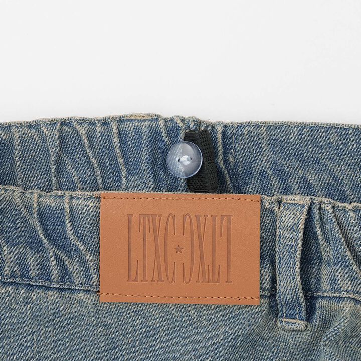 [LTXC] Distressed Denim Wide Pants,Sax blue, medium image number 16