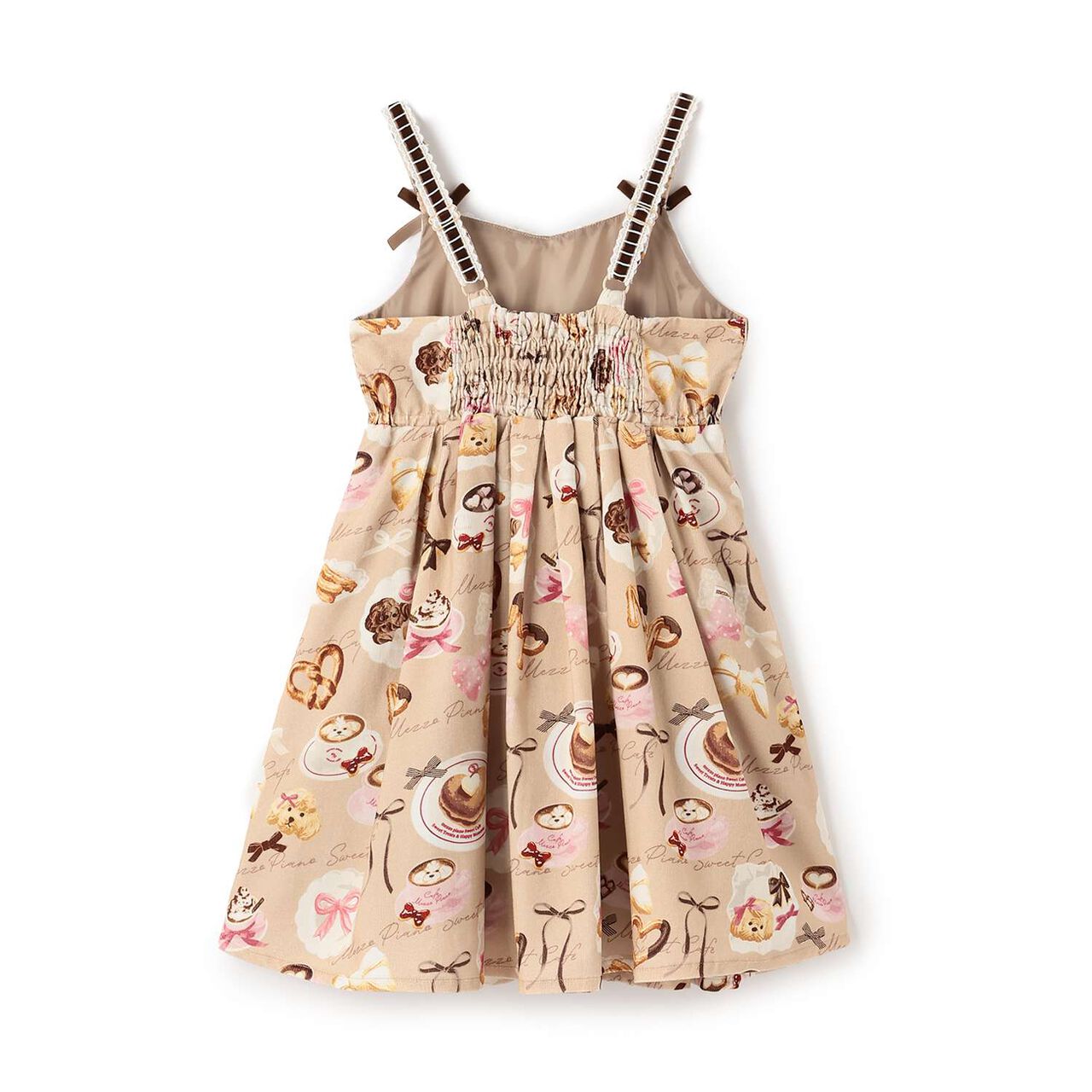 Café Pattern Camisole Dress,Pink, large image number 1