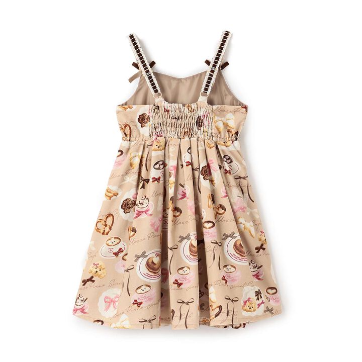 Café Pattern Camisole Dress,Pink, medium image number 1