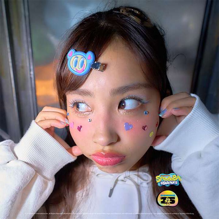 SpongeBob x Angel Blue Bang Clip,Multi color, medium image number 1