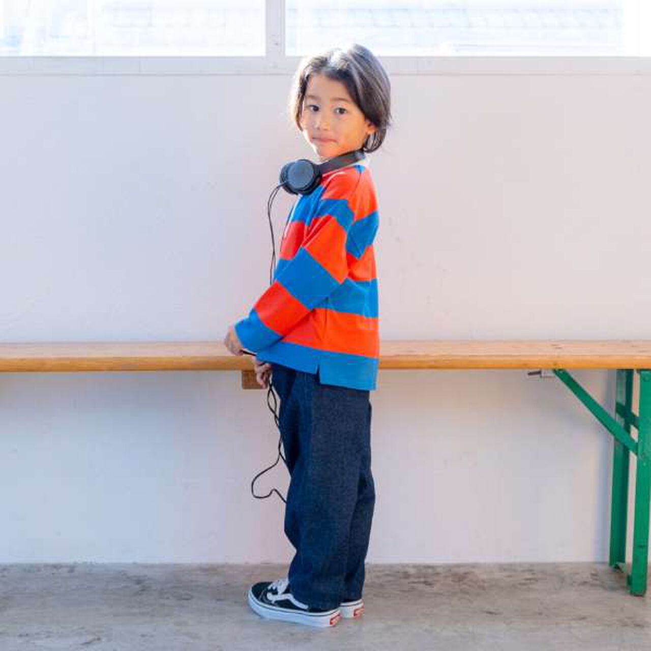 Stand Collar Rugby Long-Sleeve Shirt,Black, large image number 4