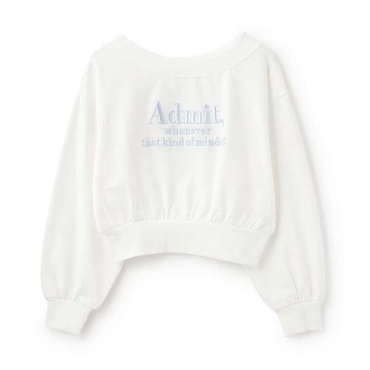 Off-Shoulder Pullover,Off white, medium image number 10