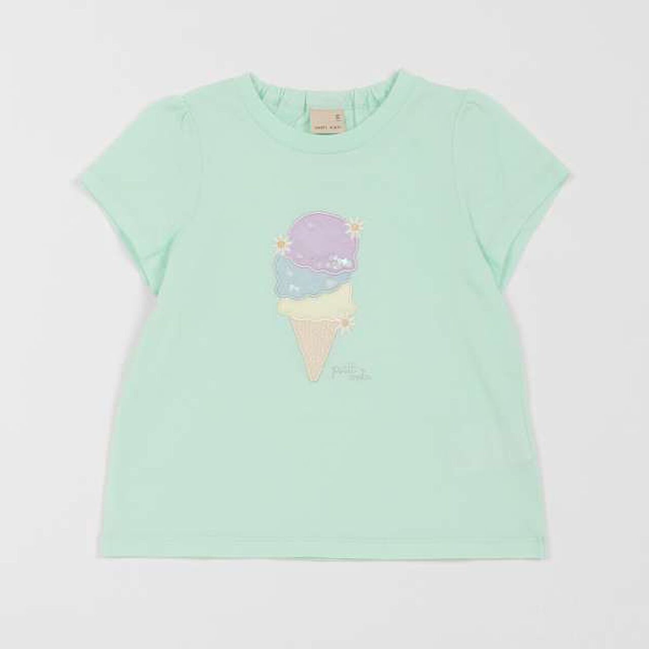 Anti-Stain Sparkling Motif T-Shirt (Kids),Light blue, large image number 20