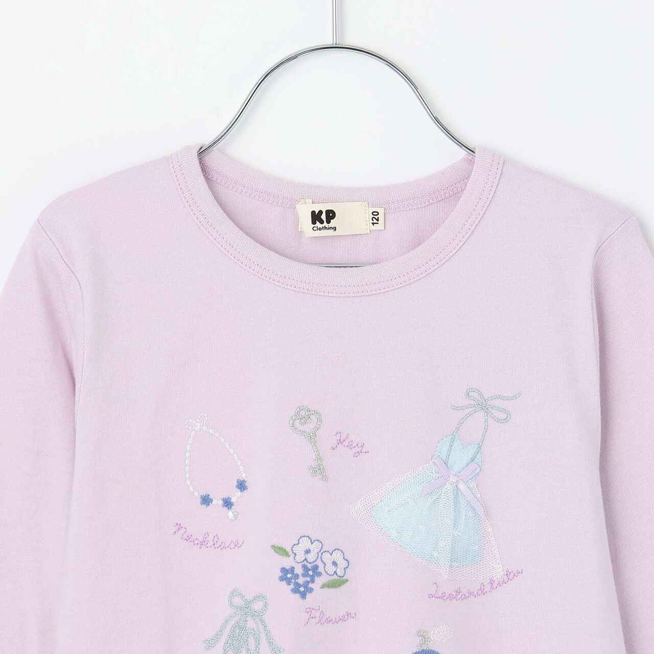 Ballet Motif Long-Sleeve T-Shirt,Off white, large image number 2